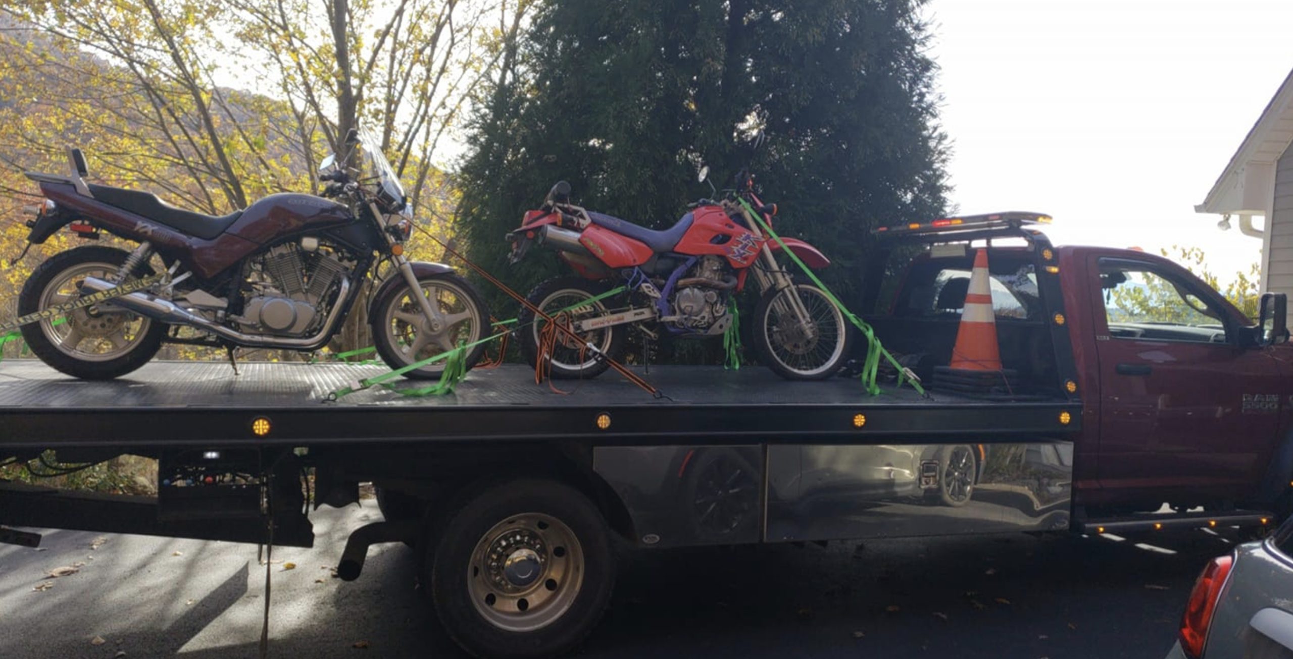 this is a picture of Opelika motorcycle towing service